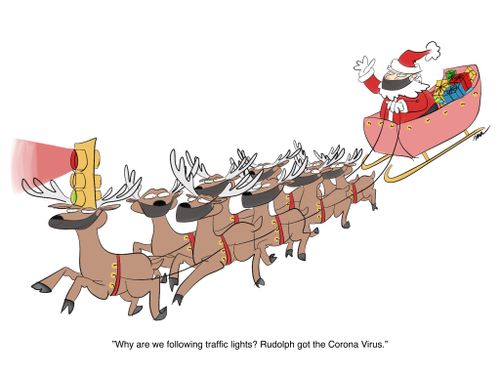 "Why are we following traffic lights? Rudolph got the corona Virus."