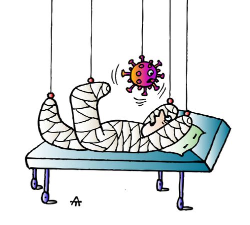 A man in hospital is exposed to Covid-19