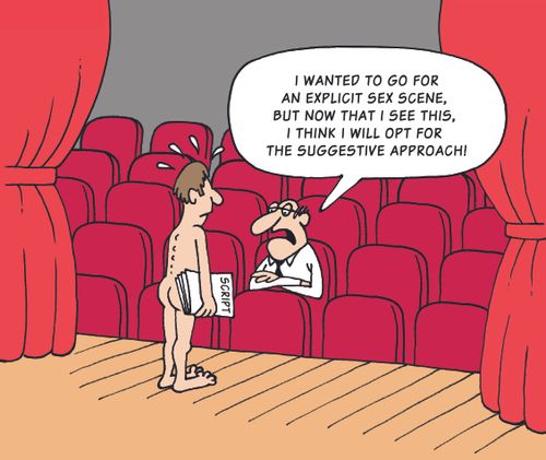 "I wanted to go for an explicit sex scene, but now I see this, I think I will opt for the suggestive approach!"