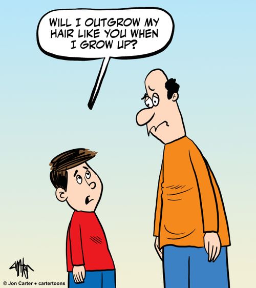 'Will I outgrow my hair like you when I grow up?'