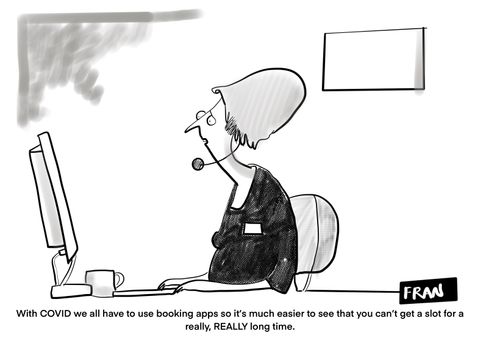 With Covid we will have to use booking apps it's much easier to see that you can't get a slot for a really really long time
