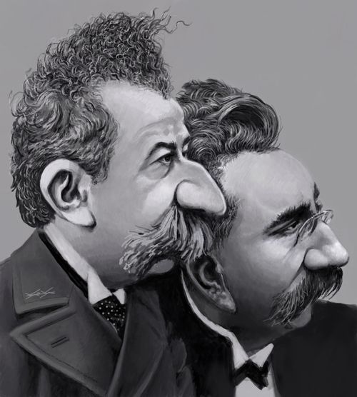 Lumiere brothers caricature