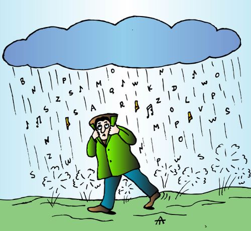 Raining letters