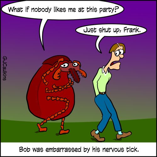 Bob was embarrassed by his nervous tick