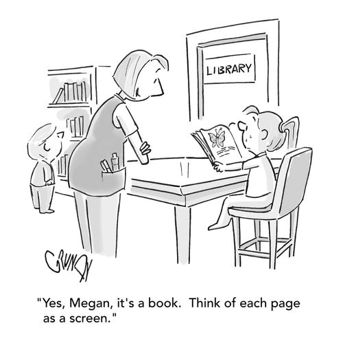 "Yes, Megan, it's book. Think of each page as a screen."