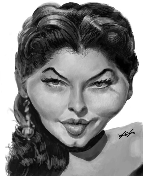 Ava Gardner caricature
