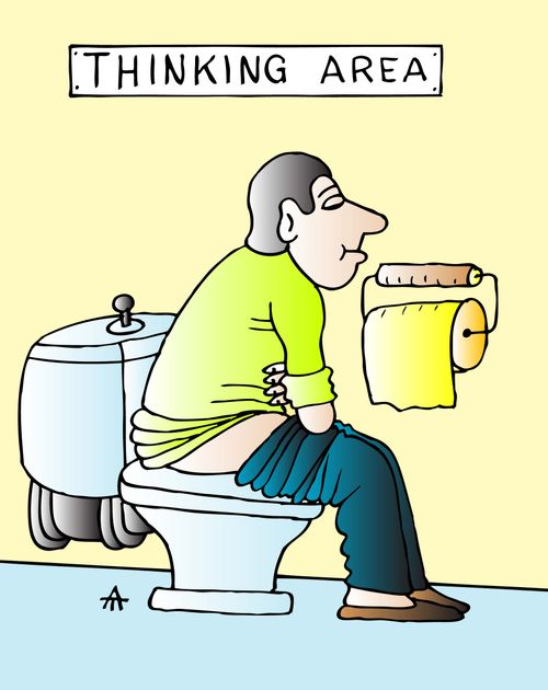 Toilet 'Thinking Area.'