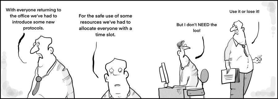 "With everyone returning to the office we've had to introduce some new protocols."