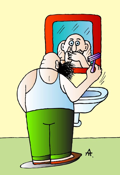 Shaving off a beard
