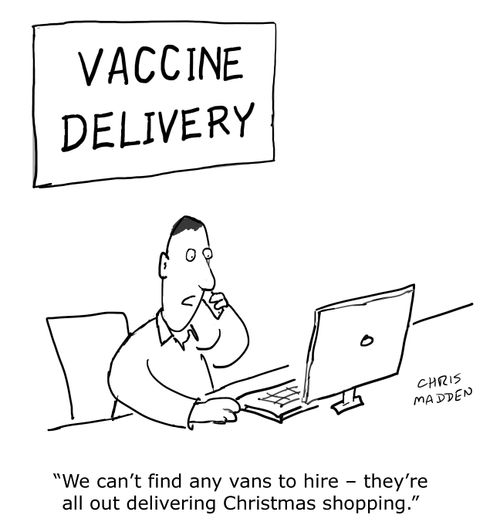 "We can't find any vans to hire - they're all out delivery Christmas shopping