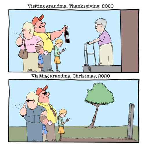Visiting grandma, Thanksgiving, 2020