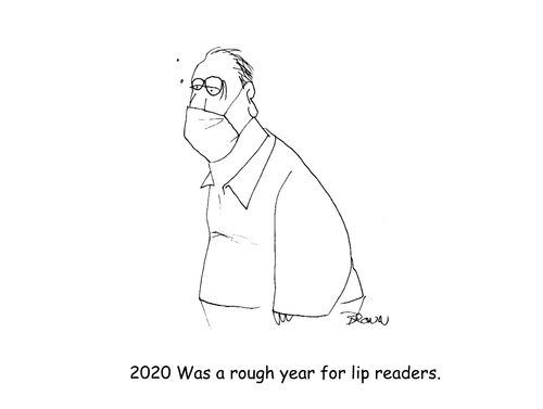 2020 was a rough year for lip readers. (sad man wearing a mask, not able to read lips)
