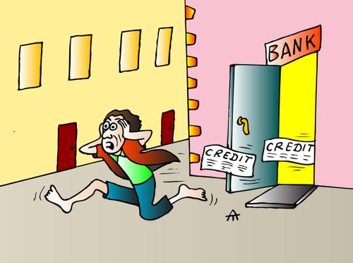 A man flees from a bank