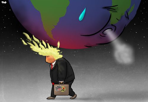 Trump leaving