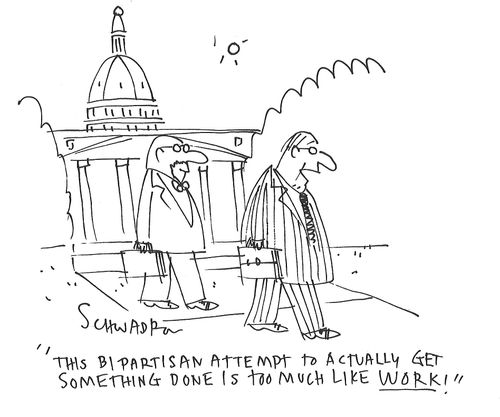 "This bipartisan attempt to actually get something done is too much like work."
