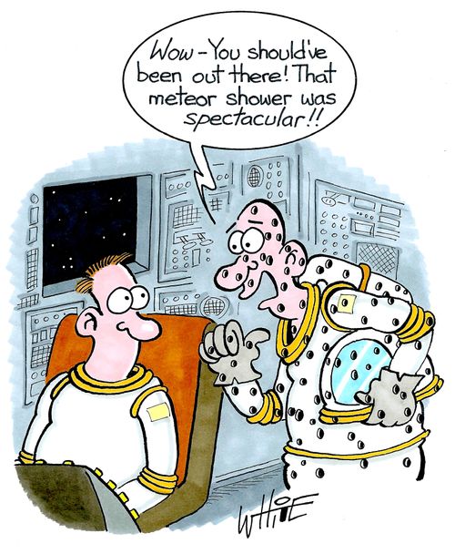 "Wow - you should've been out there! That meteor shower was spectacular!!"