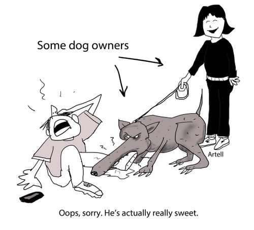 "Oops sorry. He's actually really sweet."