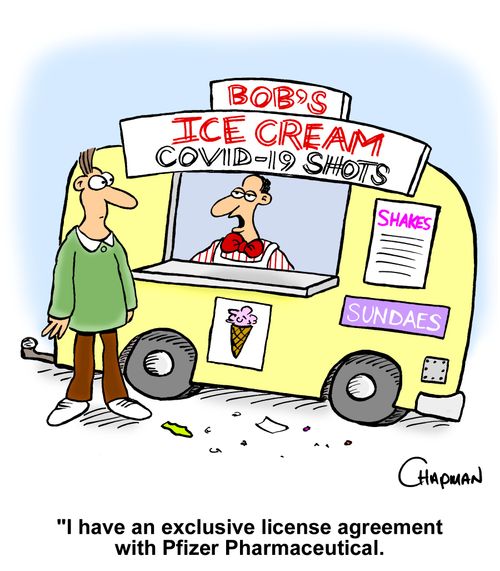 "I have an exclusive license agreement with Pfizer Pharmaceutical."