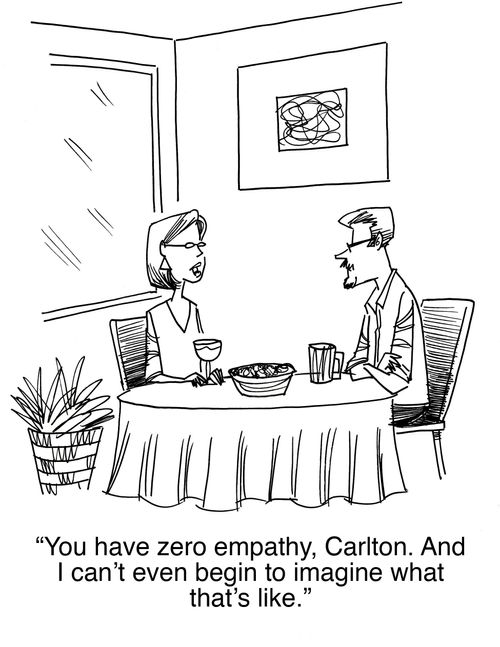 "You have zero empathy, Carlton. And I can't even begin to imagine what that's like."