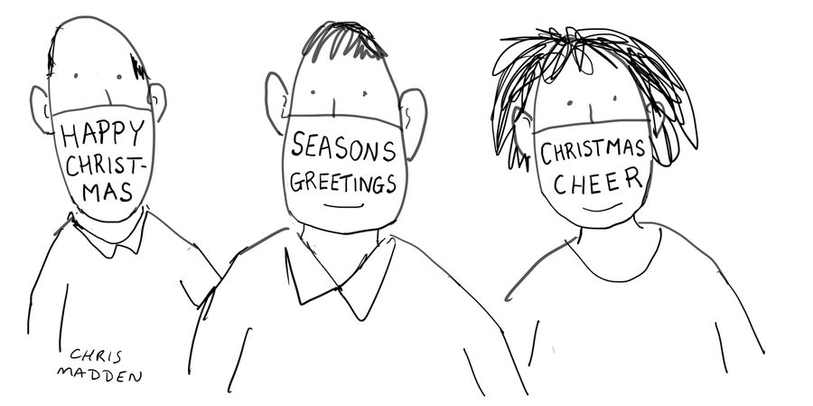 Covid Christmas face masks