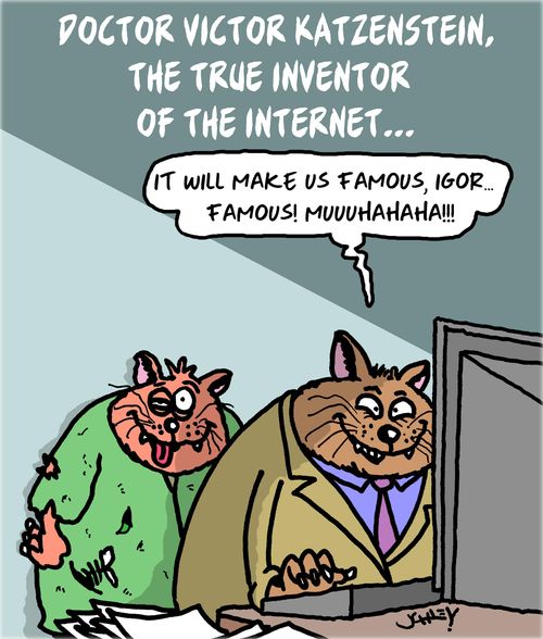 Doctor Victor Katzenstein, the true inventor of the internet...