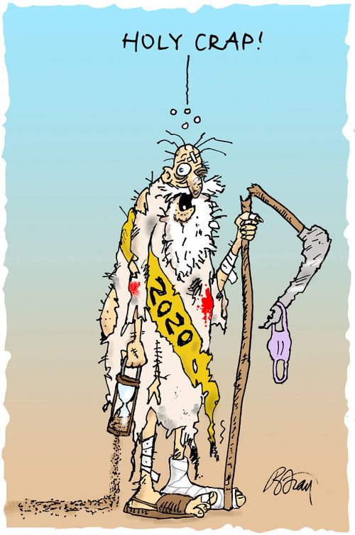 Old man 2020 broken and beaten