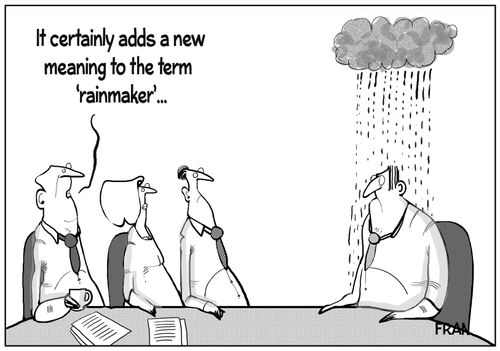 "It certainly adds a new meaning to the term 'rainmaker'..."