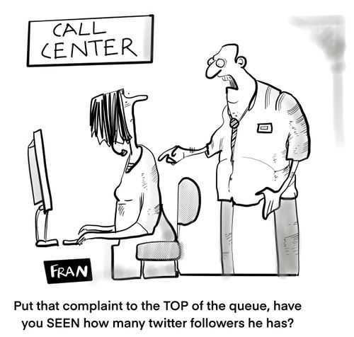  "Put that complaint to the top of the queue, have you seen how many Twitter followers he has?"