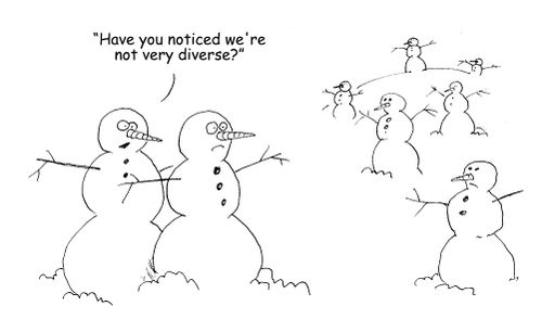 "Have you noticed we're not very diverse?"