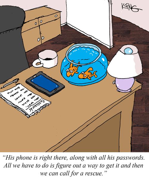 "His phone is right there, along with all his passwords. All we have to do is figure out a way to get it and then we can call for a rescue."