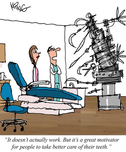 "It doesn't actually work. But it's a great motivator for people to take better care of their teeth."