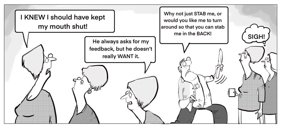 "I knew I should have kept my mouth shut!"