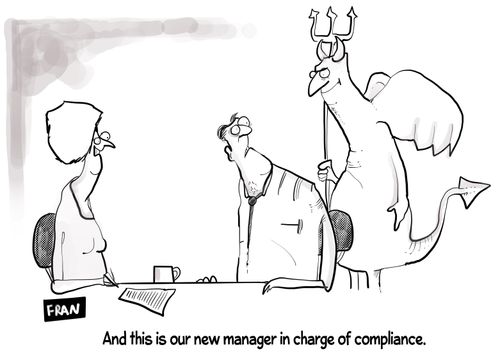 And this is our new manager in charge of compliance