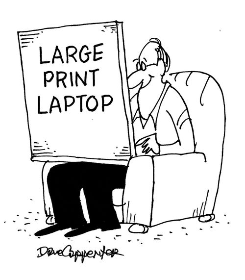 Large print laptop