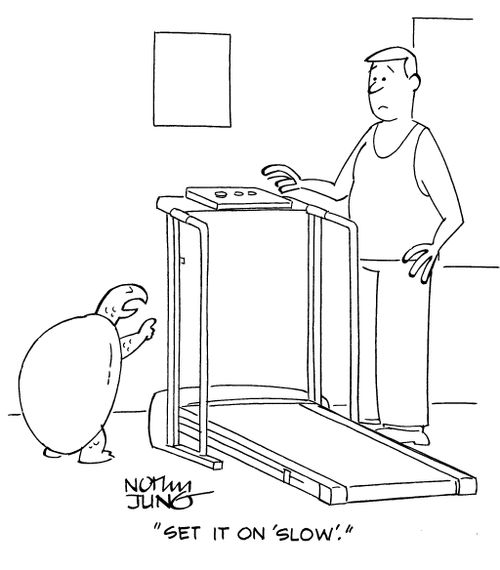"Set it on 'slow'."