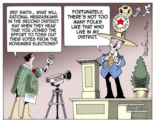 "Rep. Smith... What will rational Nebraskans in the second district say when they hear that you joined the effort to toss out their votes from the November elections?"