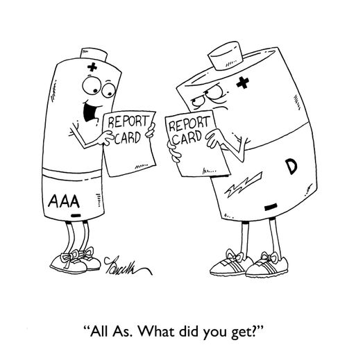 "All As. What did you get?"