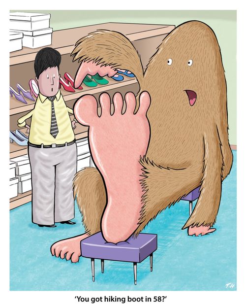 "You got hiking boot in 58?"