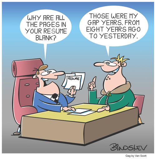 "Why are all the pages in your resume blank?"