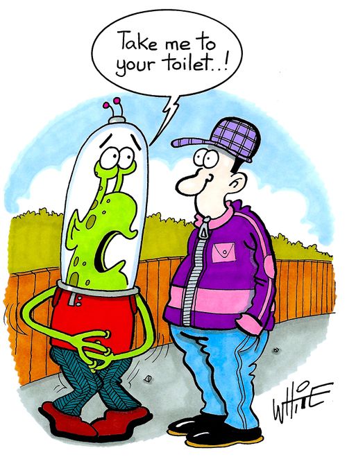 "Take me to your toilet..!"