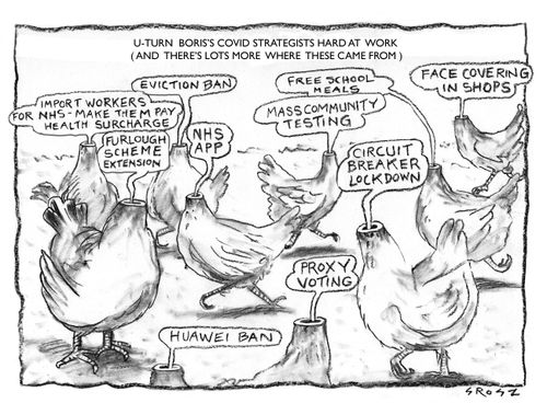 U-turn Boris's covid strategists hard at work (and there's lots more where these came from.)