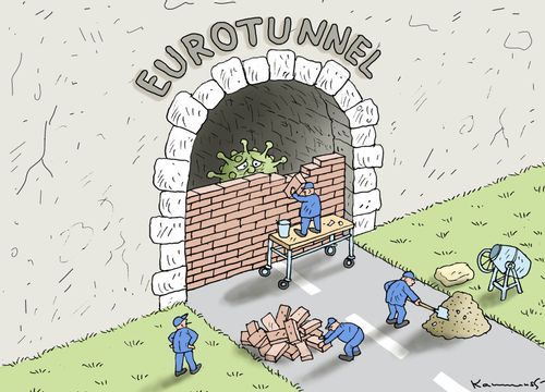 The Eurotunnel is bricked up