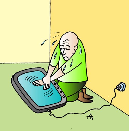 A man performed CPR on his television