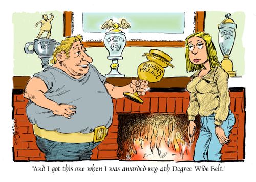 "And I got this one when I was awarded my 4th Degree Wide Belt."