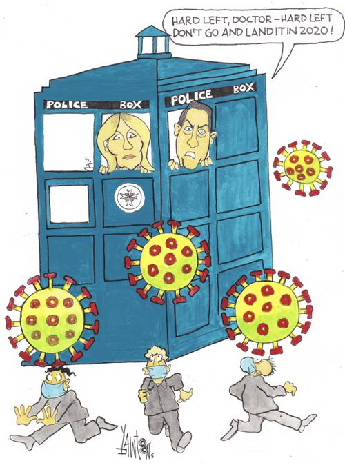'Hard left, Doctor-hard left! Don't go and land it in 2020!