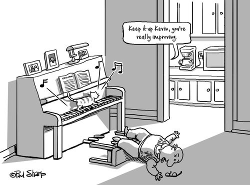 "Keep it up Kevin, you're really improving."