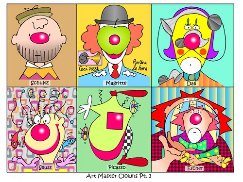Art Masters as Clowns pt. 1