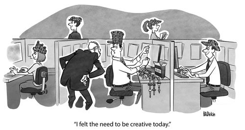 "I felt the need to be creative today."