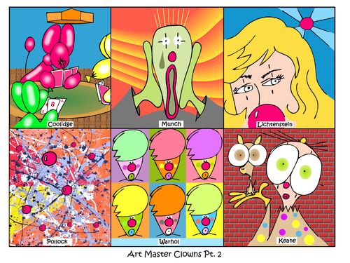 Art Masters as Clowns pt. 2