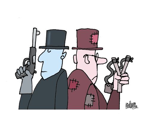 Duel between rich and poor